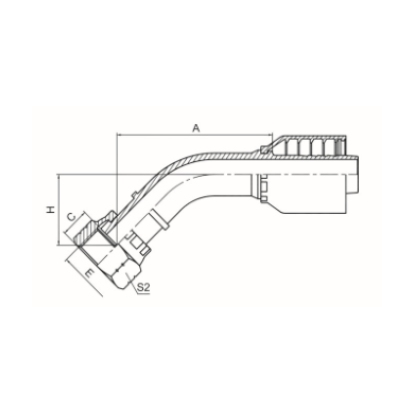 45°美制ORFS内螺纹平面 ISO 12151-1 SAE J516