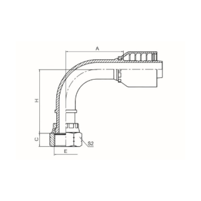 90°美制ORFS内螺纹平面 ISO 12151-1 SAE J516