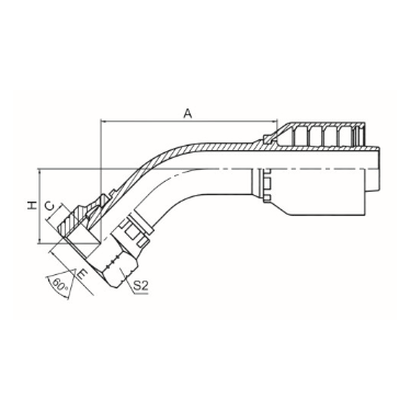 美制NPSM内螺纹60°外锥面 SAE J514