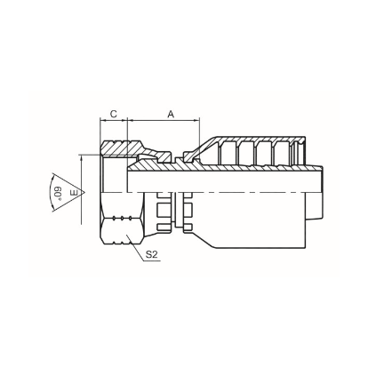 美制NPSM内螺纹60°外锥面 SAE J514