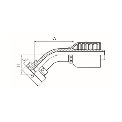 45°SAE 法兰3000PSI