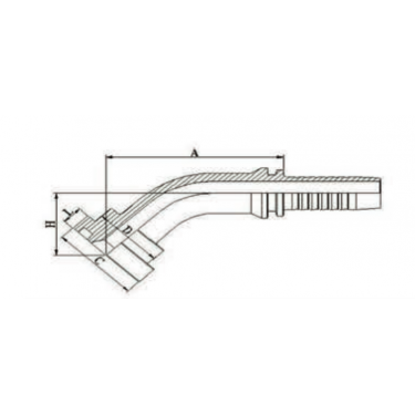 45°SAE 法兰 3000PSI ISO 12151-3-SAE J516