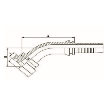 45°SAE 法兰 3000PSI ISO 12151-3-SAE J516