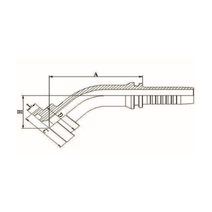 45°SAE 法兰 3000PSI ISO 12151-3-SAE J516