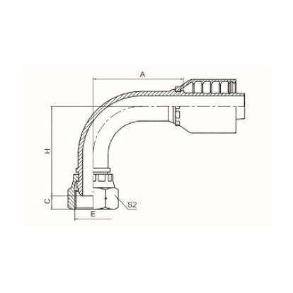 90° BSP FEMALE MULTISEAL