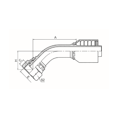 45° BSP FEMALE MULTISEAL