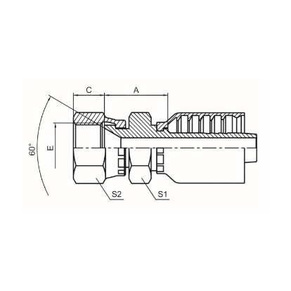 JIS METRIC FEMALE 60° CONE