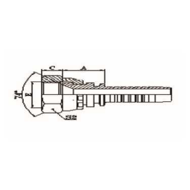 METRIC FEMALE 74° CONE