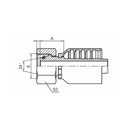 METRIC FEMALE 24° CONE O-RING L.T. ISO 12151-2 DIN 3865