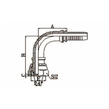 90° METRIC FEMALE 24° CONE O-RING H.T. ISO 12151-2-DIN 3865