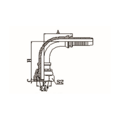 90° METRIC FEMALE 24° CONE O-RING H.T. ISO 12151-2-DIN 3865