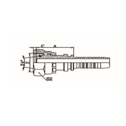 METRIC FEMALE 24° CONE O-RING L.T. ISO 2151-2-DIN 3865