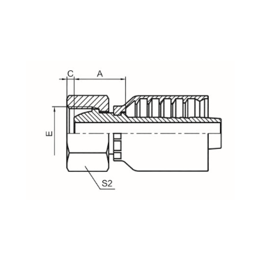 45° METRIC FEMALE 24° MULTISEAL L.T.