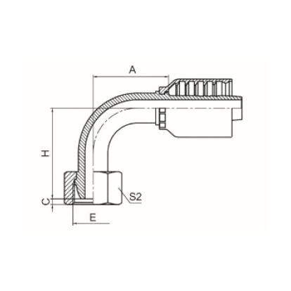 90° METRIC FEMALE 24° MULTISEAL L.T.