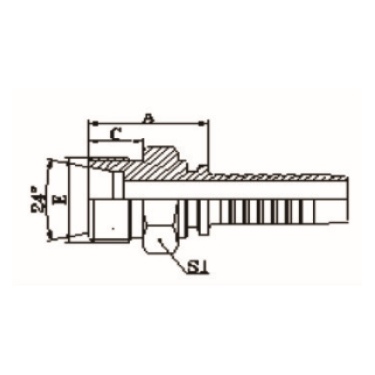 METRIC MALE 24° CONE H.T. ISO-84341-DIN3861