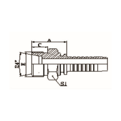 METRIC MALE 24° CONE H.T. ISO-84341-DIN3861