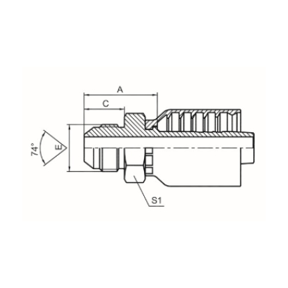 METRIC MALE 74° CONE REF.GB/T5628