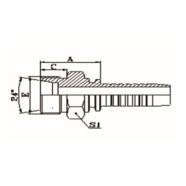 METRIC MALE 24° CONE O-RING L.T. ISO 8434-1-DIN 3861