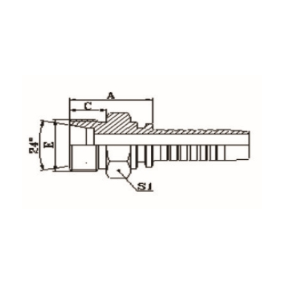 METRIC MALE 24° CONE O-RING L.T. ISO 8434-1-DIN 3861