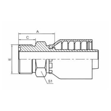 METRIC MALE FLAT O-RING